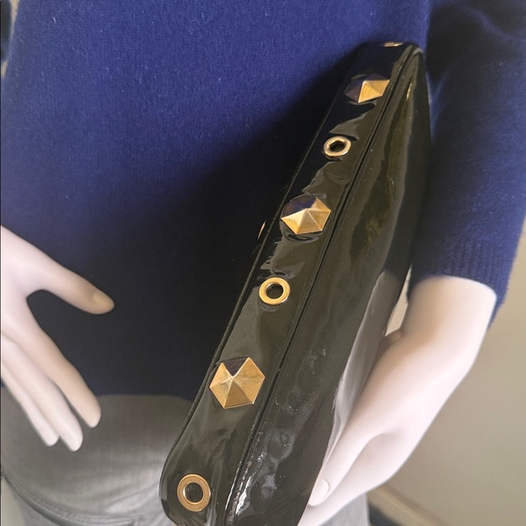 Jimmy Choo Black Patent Leather Clutch - Picture 4 of 9